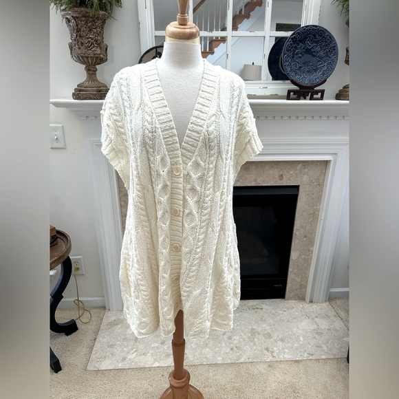 Free People Swingin Cable-knit Cream Sweater Dress - Picture 2 of 10